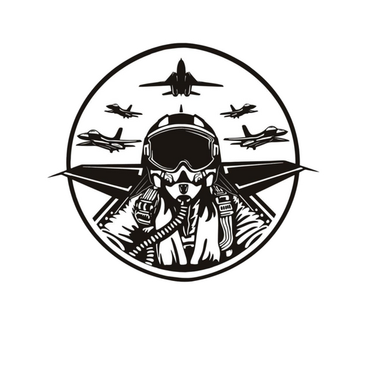 Fighter Pilot Air Force Sticker | Air Force | Customized Sticker BD