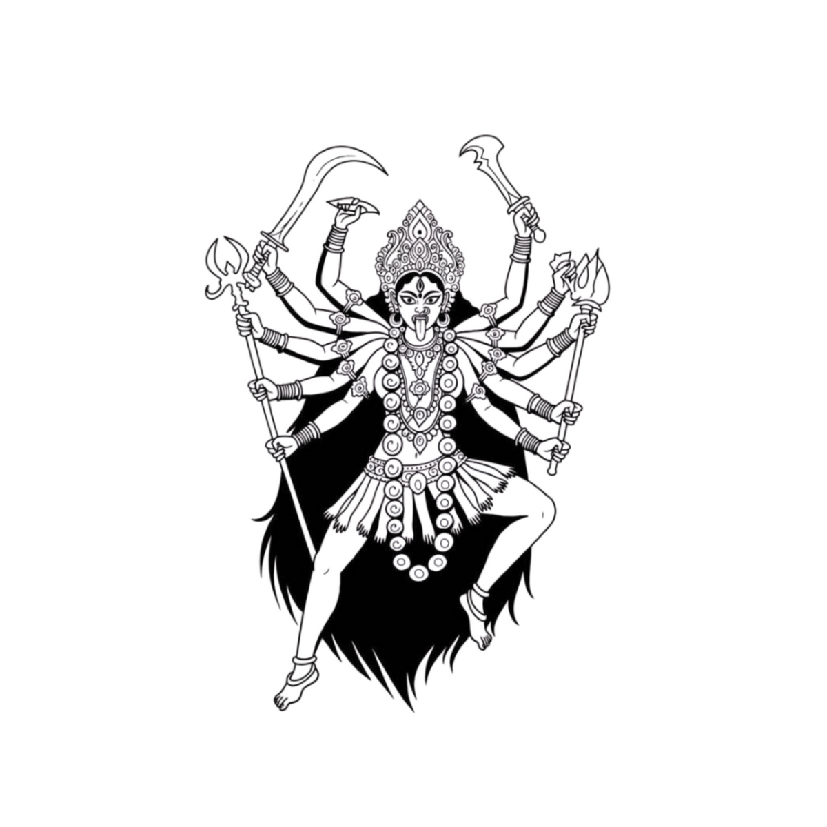 Kali Sticker | Om, Gods, Mantras & Spritual Symbol | Customized Sticker BD