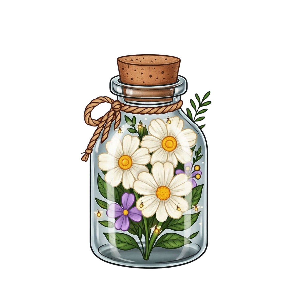 Wildflower Jar Sticker | Customized Sticker BD