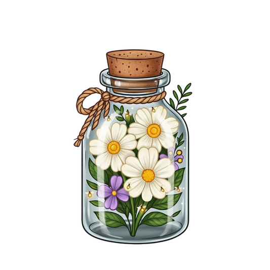 Wildflower Jar Sticker | Customized Sticker BD