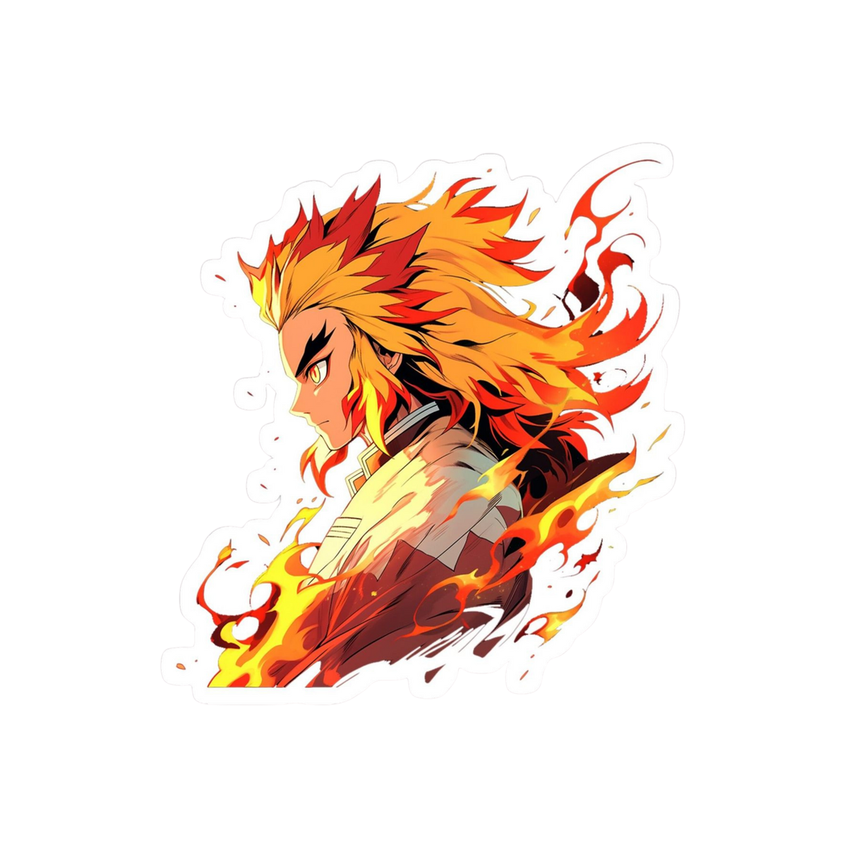 Rengoku Kyojuro Fire Sticker | Demon Slayer | Customized Sticker BD