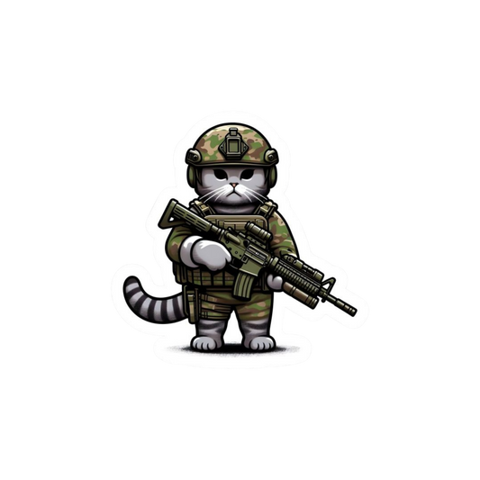 Military Cat Sticker | Customized Sticker BD