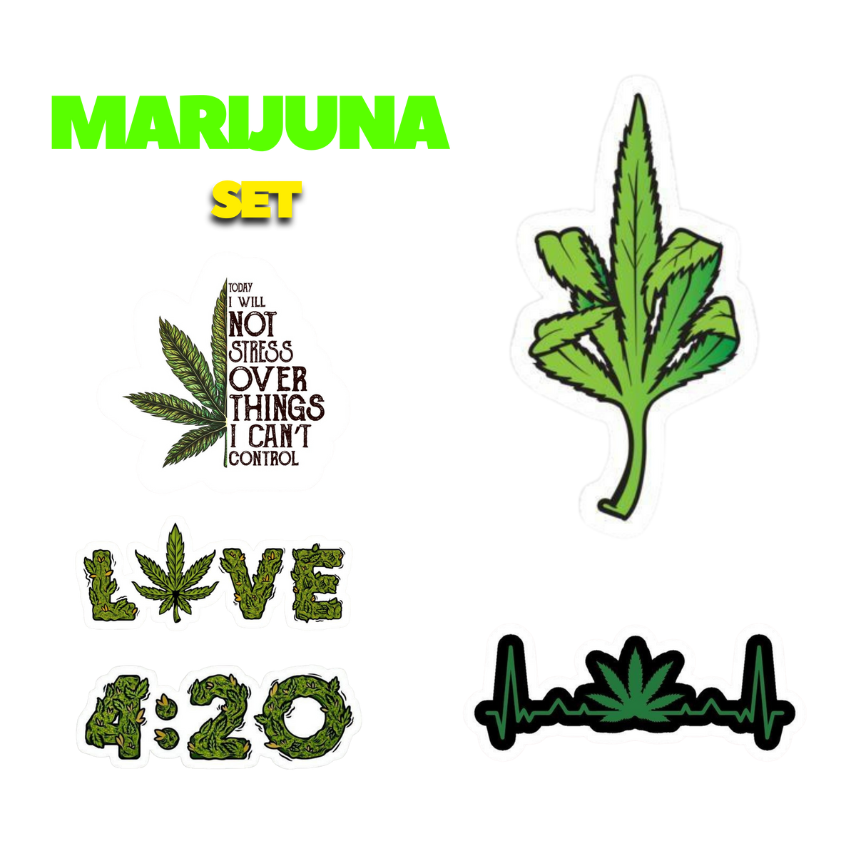 Marijuana Sticker Set | Customized Sticker BD