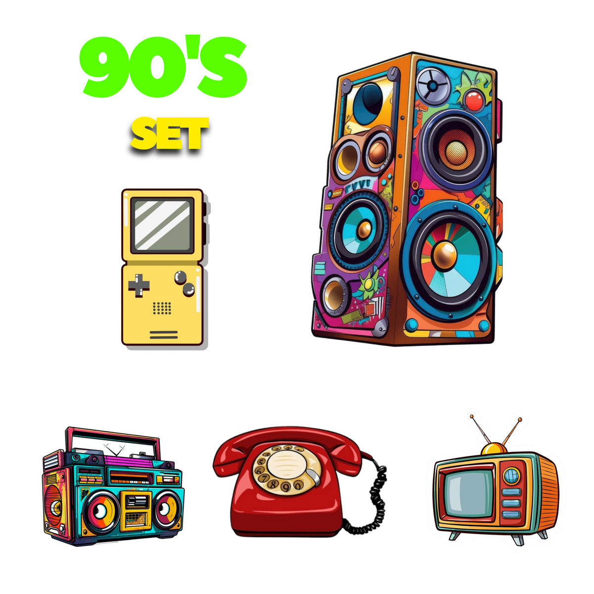 90's Sticker Set | Customized Sticker BD