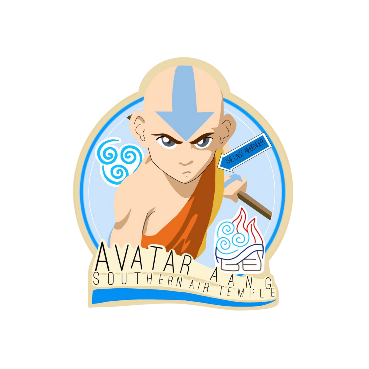 Avatar: The Last Airbender Aang Southern Air Temple Sticker | Customized Sticker BD