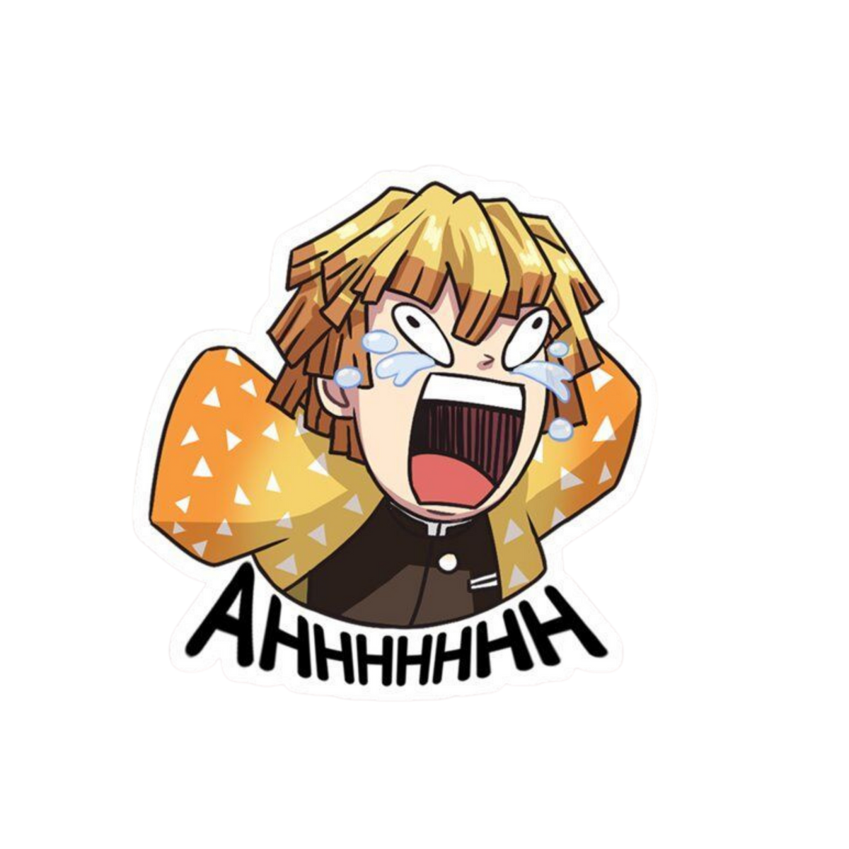 Zenitsu Agatsuma Sticker | AHHHHHHH Screaming Meme | Demon Slayer