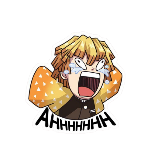 Zenitsu Agatsuma Sticker | AHHHHHHH Screaming Meme | Demon Slayer