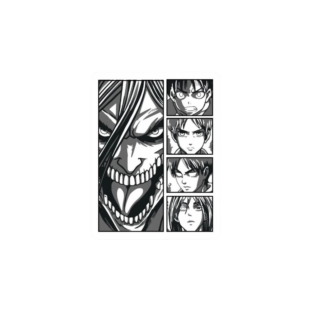 Attack Titan Manga Panel Grid Sticker | Attack on Titan | Anime Sticker