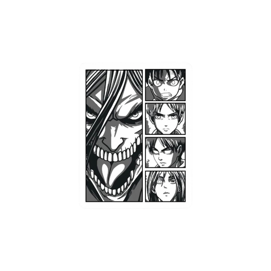 Attack Titan Manga Panel Grid Sticker | Attack on Titan | Anime Sticker