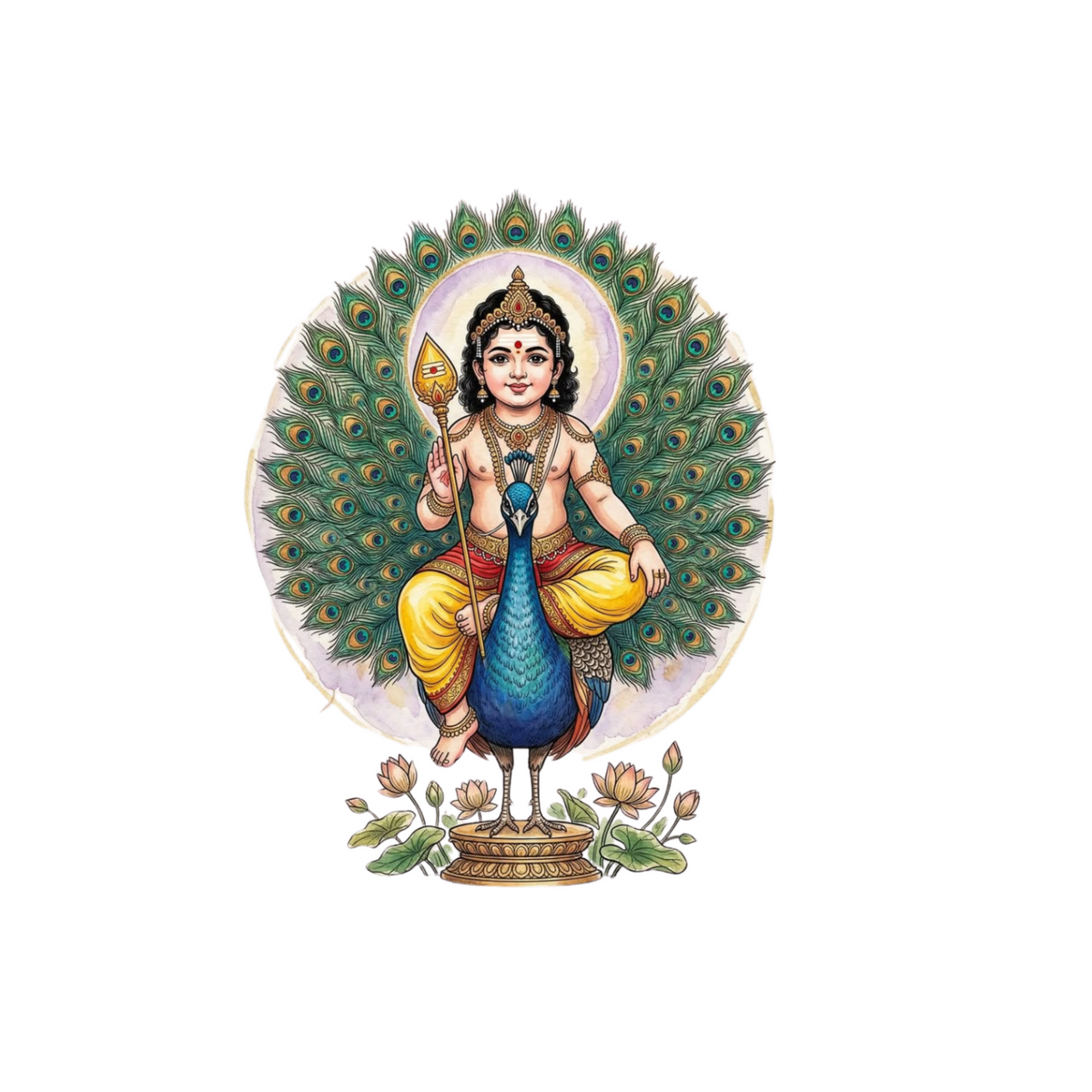 Kartikeya Murugan Sticker | Om, Gods, Mantras & Spritual Symbol | Customized Sticker BD