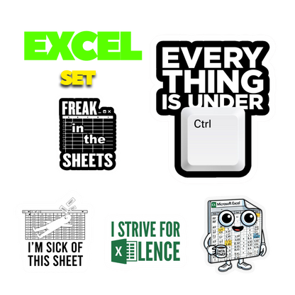 Excel Set |microsoft Excel | Profession | Customized Sticker BD