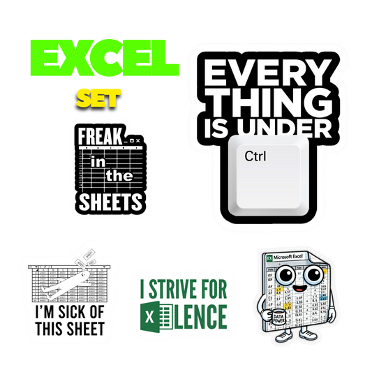 Excel Set |microsoft Excel | Profession | Customized Sticker BD