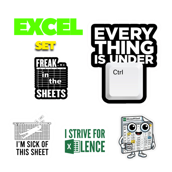 Excel Set |microsoft Excel | Profession | Customized Sticker BD