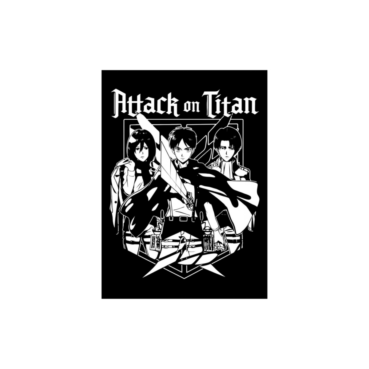 Attack on Titan Trio Poster Sticker | Attack on Titan | Anime Sticker