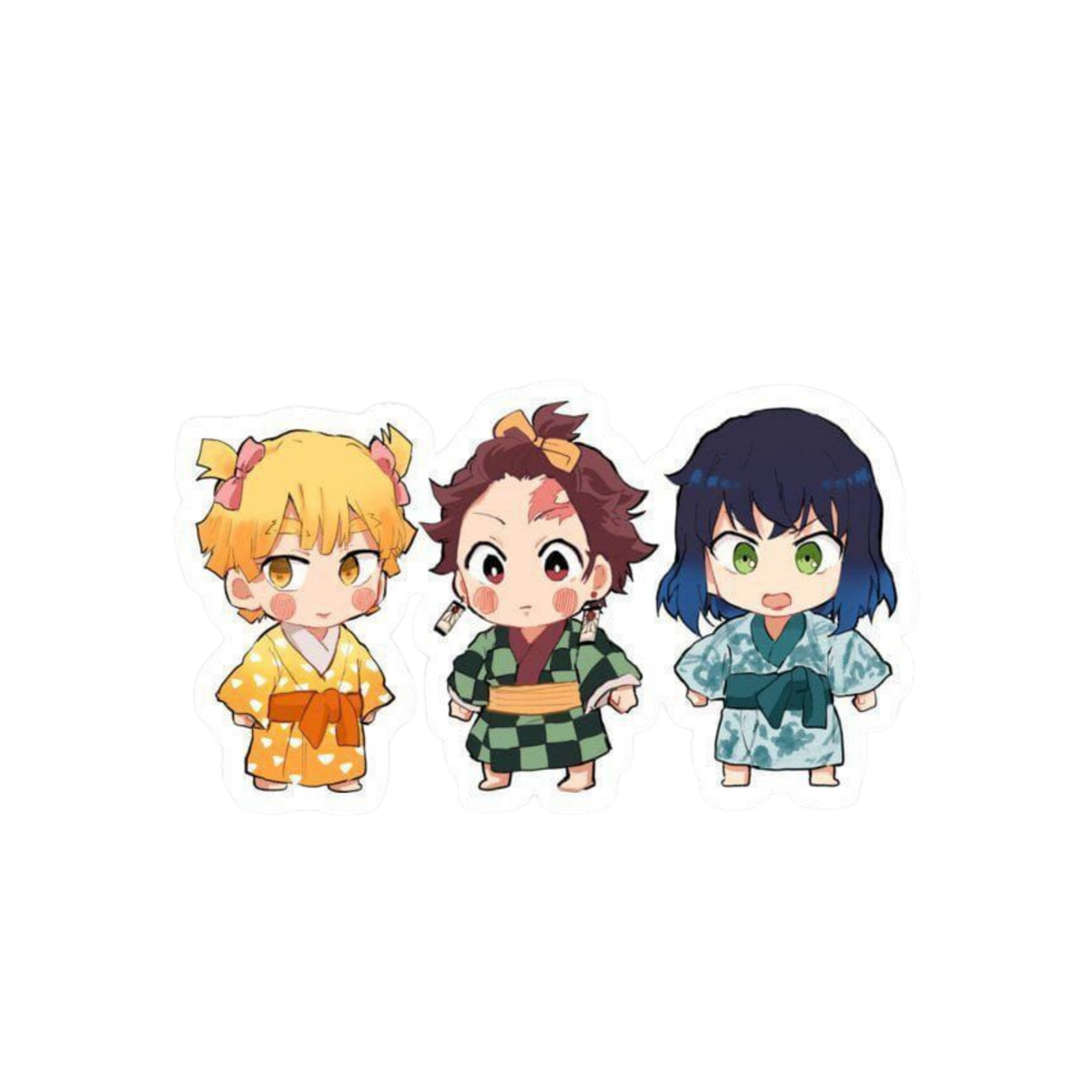 Tanjiro Zenitsu Inosuke Chibi | Demon Slayer | Customized Sticker BD