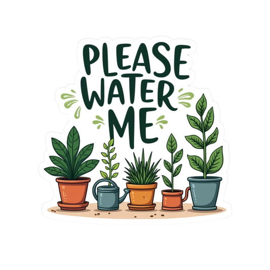 Please Water Me Plant Sticker | Houseplant Sticker BD