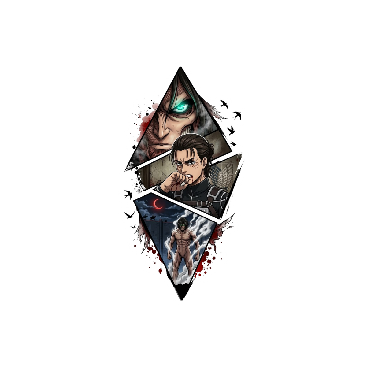 Eren Diamond Panel Transformation Sticker | Attack on Titan | Anime Sticker