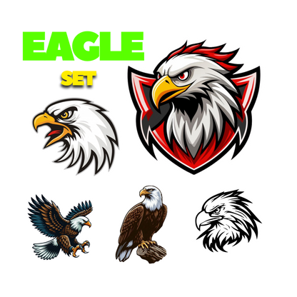 Eagle Set | Birds | Customized Sticker BD