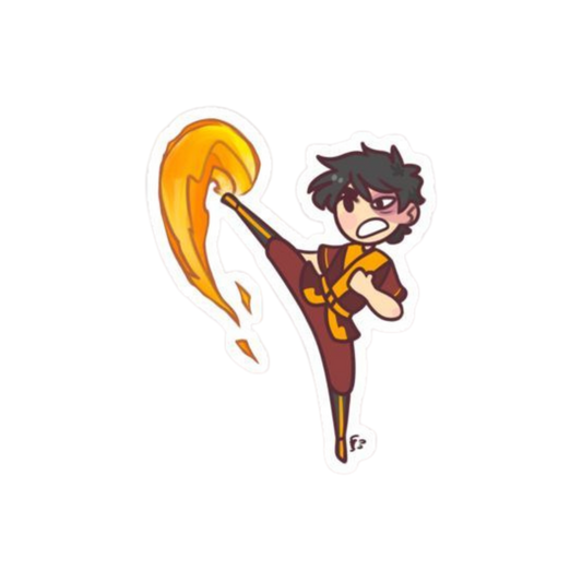 Avatar: The Last Airbender Zuko Firebending Kick Sticker | Customized Sticker BD