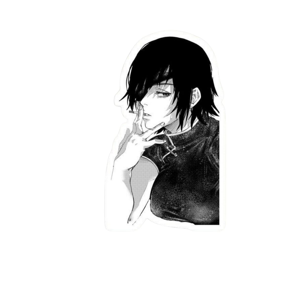 Aki Smoking Sticker | Chainsaw Man Anime Sticker | Customized Sticker BD