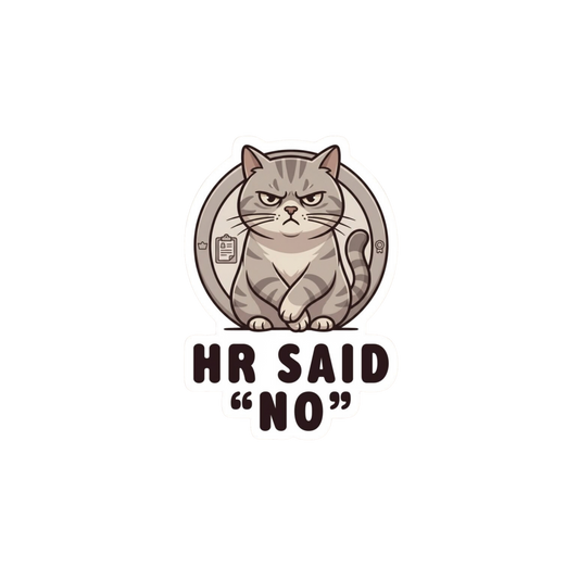 HR Said No Grumpy Cat Sticker | Attitude Sticker | Customized Sticker BD