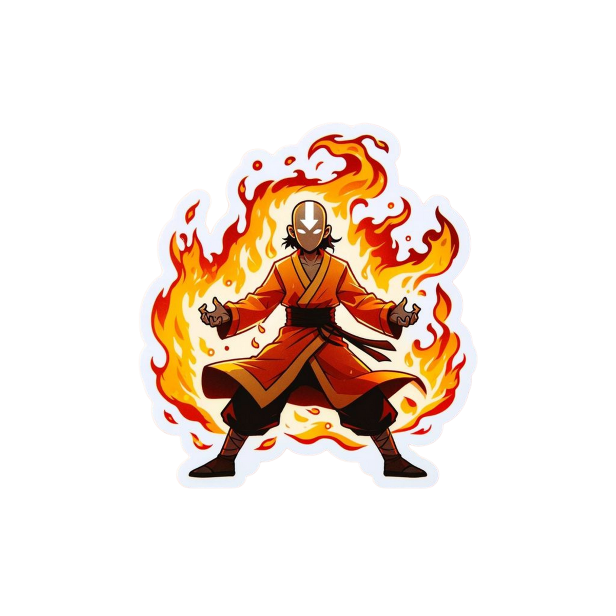 Avatar: The Last Airbender Zuko Firebending Kick Sticker | Customized Sticker BD (Copy)