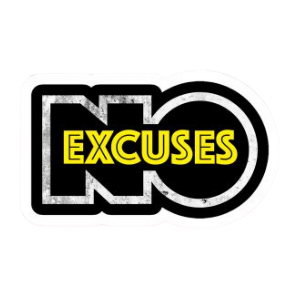 No Excuses | Motivation Sticker | Customized Sticker BD