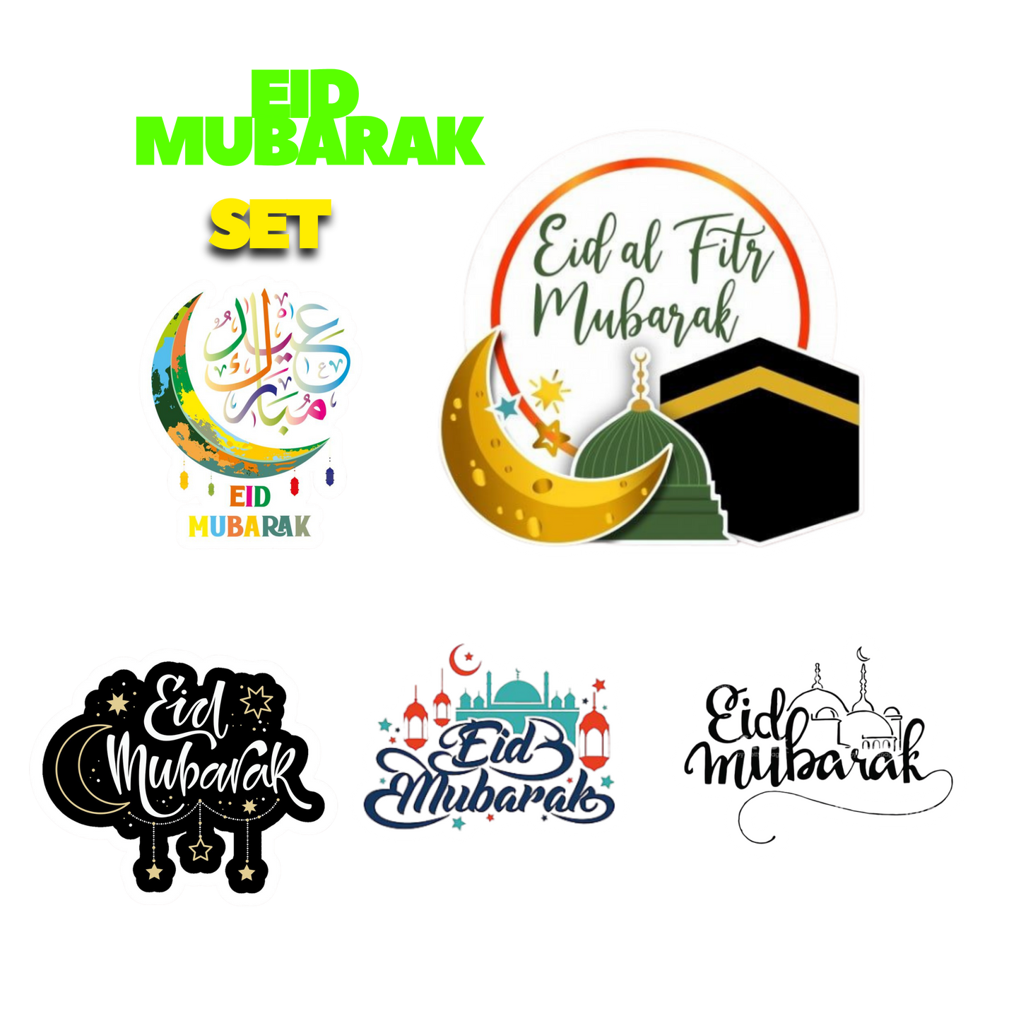 Eid Mubarak sticker Set | Customized Sticker BD