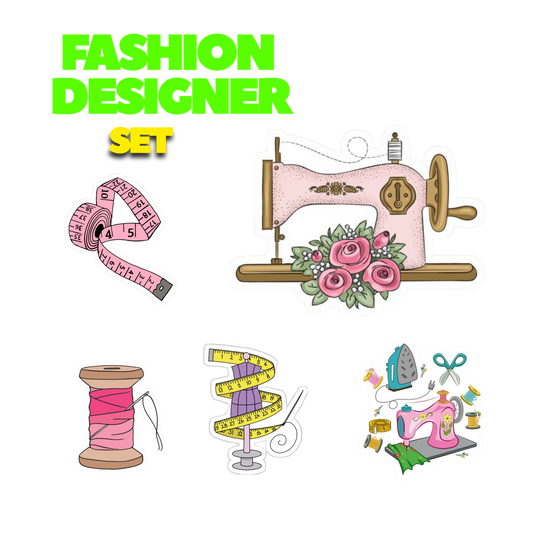 Fashin Designer sticker Set | Tailor | Customized Sticker BD