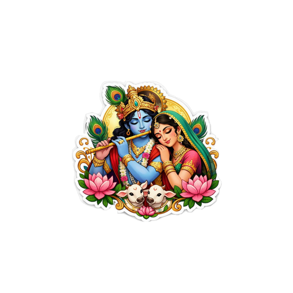 Krishna Flute Sticker | Om, Gods, Mantras & Spritual Symbol | Customized Sticker BD
