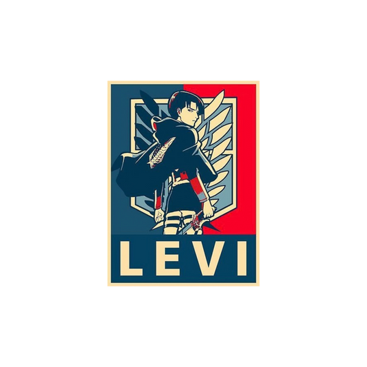 Levi Pop Art Propaganda Poster Sticker | Attack on Titan | Anime Sticker
