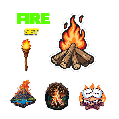 Fire sticker Set  | Customized Sticker BD