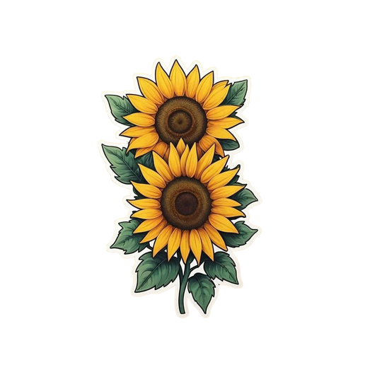 Sunflower Pair Sticker | Double Sunflower Floral Sticker BD