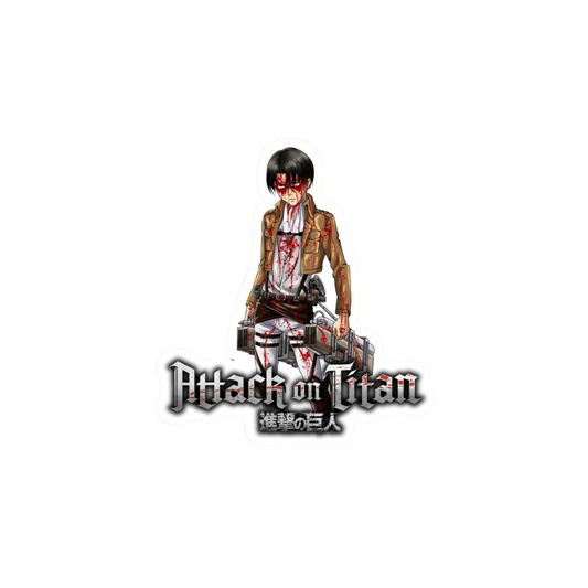 Levi Battle Worn Logo Sticker | Attack on Titan | Anime Sticker