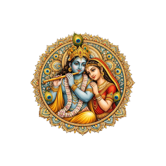Radha Krishna Sticker | Om, Gods, Mantras & Spiritual Symbol | Customized Sticker BD