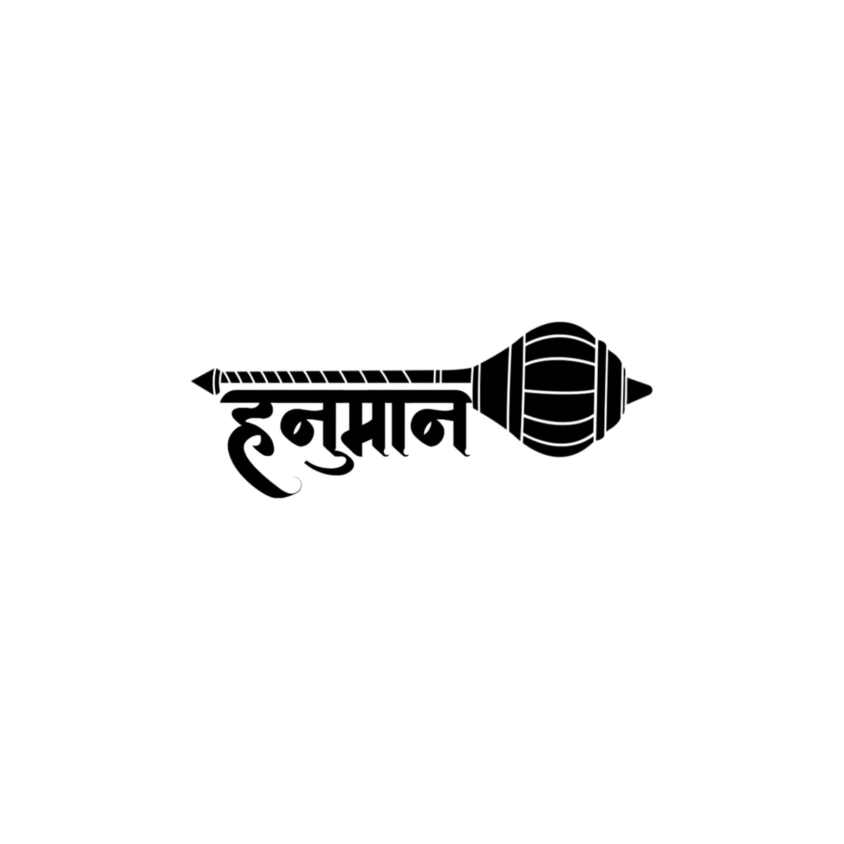 Hanuman Gada Sticker | Om, Gods, Mantras & Spiritual Symbol | Customized Sticker BD
