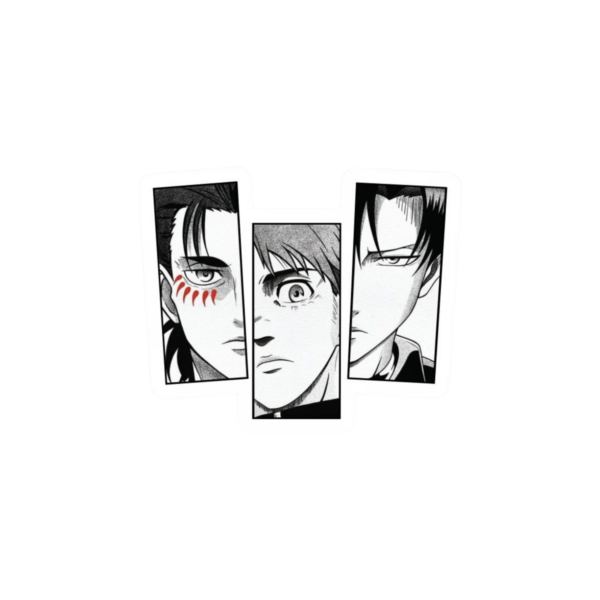 Attack on Titan Trio Panel Eyes Sticker | Attack on Titan | Anime Sticker