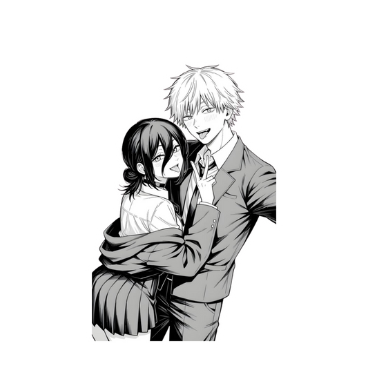 Denji & Himeno Sticker | Chainsaw Man Anime Sticker | Customized Sticker BD