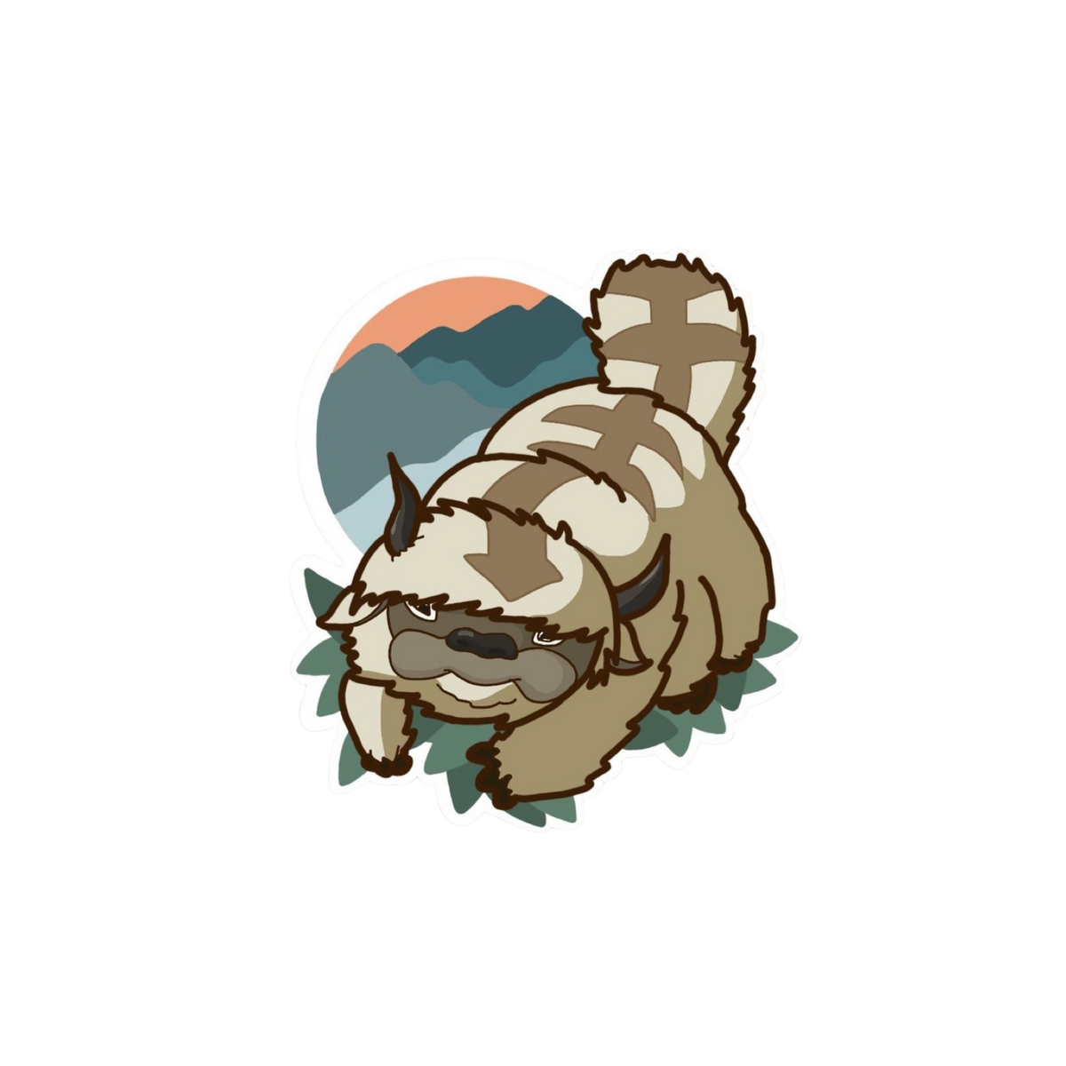 Avatar: The Last Airbender Appa Mountain Sticker | Customized Sticker BD
