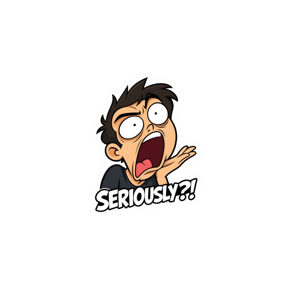 Seriously?! Cartoon Sticker | Attitude Sticker | Customized Sticker BD