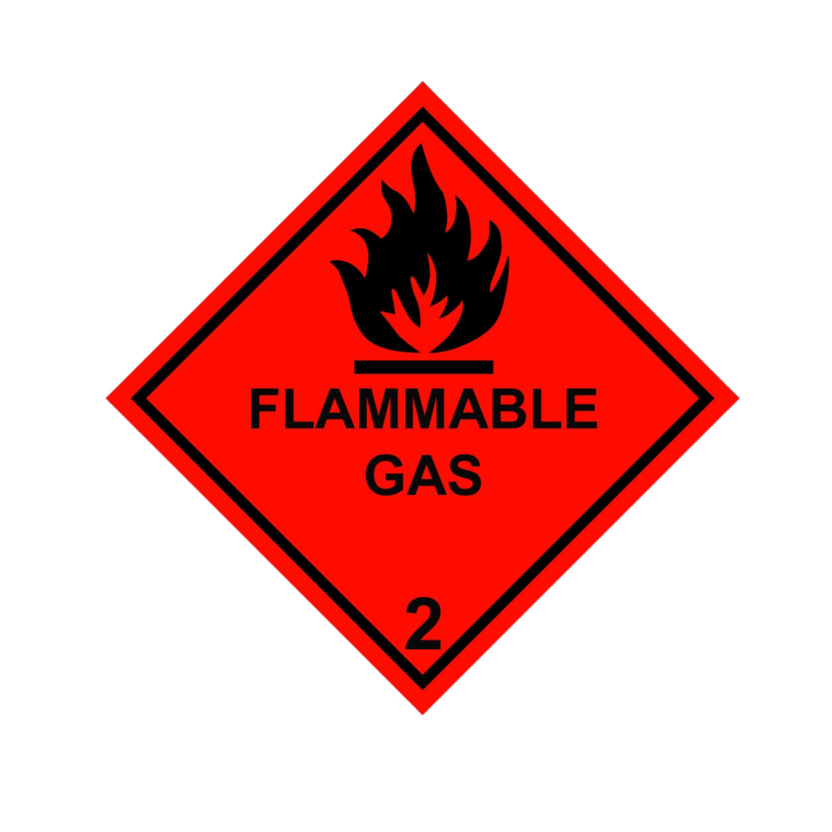 Flammable Gas Sticker | Combat & Military | Customized Sticker BD