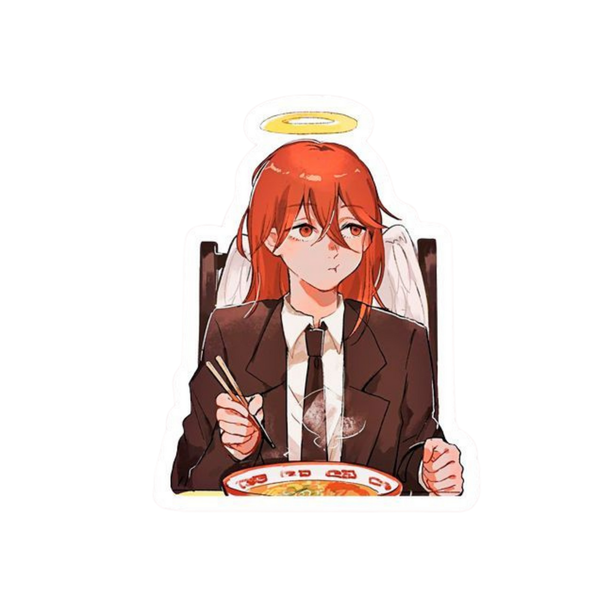 Angel Devil Ramen Sticker | Chainsaw Man Anime Sticker | Customized Sticker BD