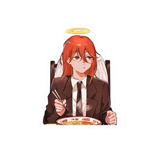 Angel Devil Ramen Sticker | Chainsaw Man Anime Sticker | Customized Sticker BD