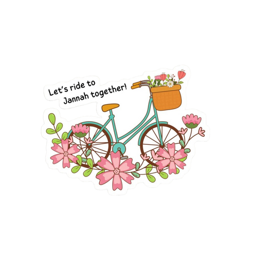 Let’s Ride to Jannah Sticker | Islamic Bicycle Sticker BD