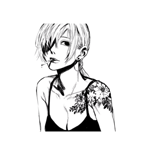 Himeno Tattoo Sticker | Chainsaw Man Anime Sticker | Customized Sticker BD