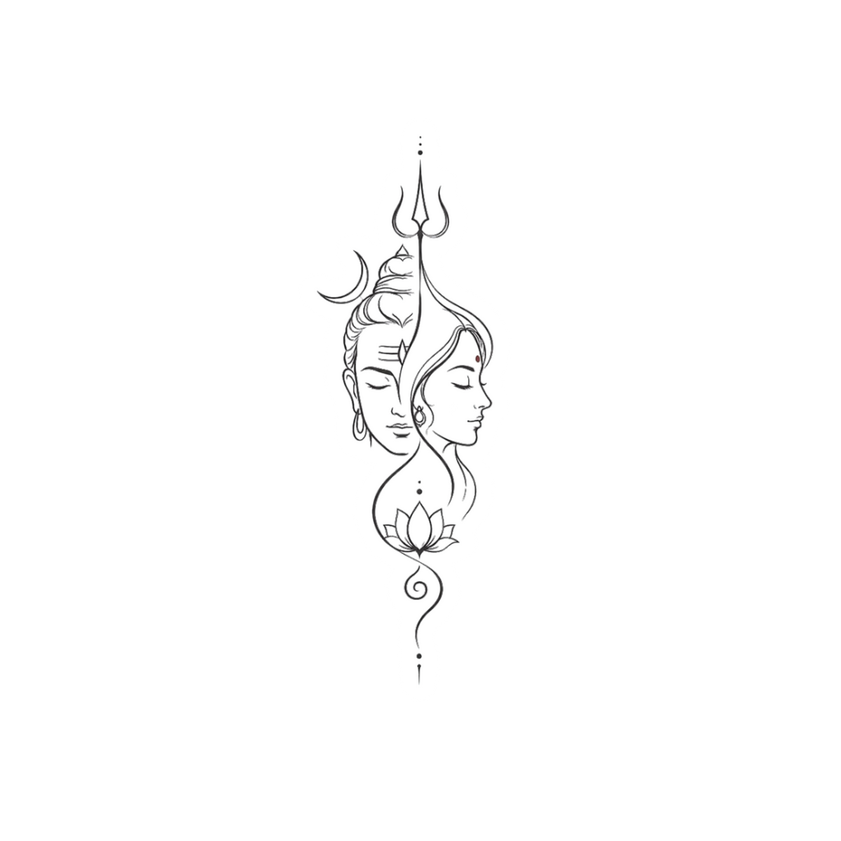 Shiva Parvati Sticker | Om, Gods, Mantras & Spiritual Symbol | Customized Sticker BD