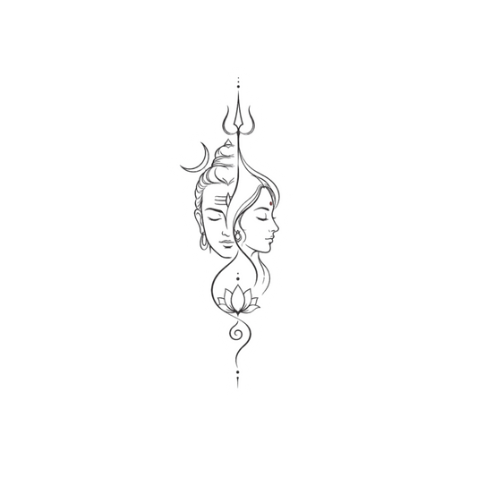 Shiva Parvati Sticker | Om, Gods, Mantras & Spiritual Symbol | Customized Sticker BD