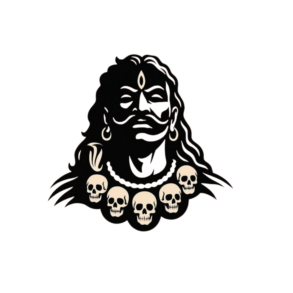 Mahakal Mundamala Sticker | Om, Gods, Mantras & Spiritual Symbol | Customized Sticker BD