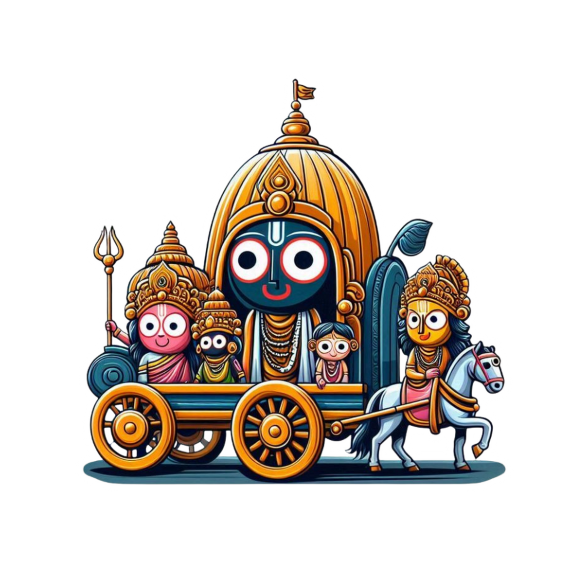 Jagannath Rath Yatra Sticker | Om, Gods, Mantras & Spiritual Symbol | Customized Sticker BD