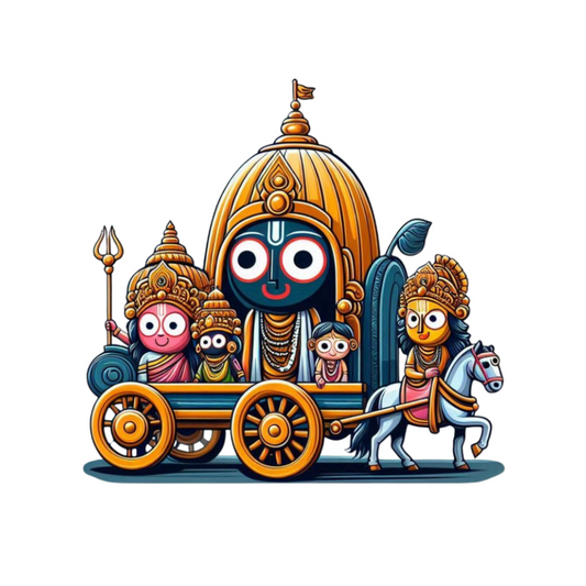 Jagannath Rath Yatra Sticker | Om, Gods, Mantras & Spiritual Symbol | Customized Sticker BD
